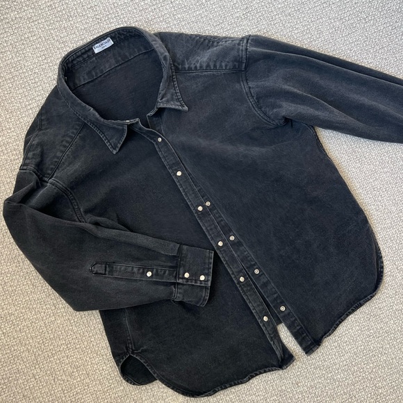 Balenciaga Drop Shoulder Denim Shirt Jacket - 46 - Picture 3 of 7